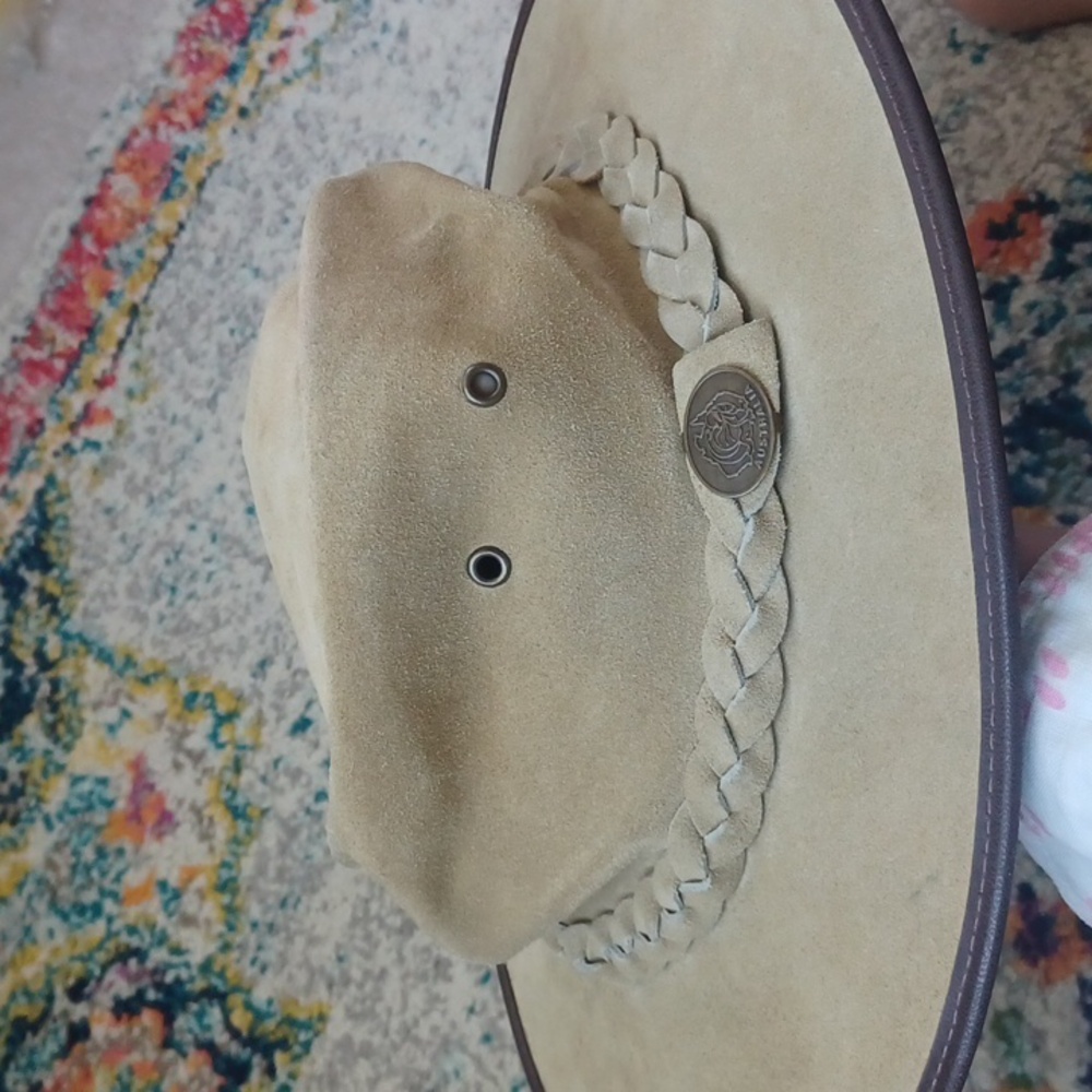 Aussie Outback Bush Leather Suede Hat XS 8" Unisex Australia